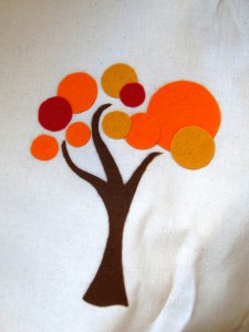 Autumn Tree Applique Gift Bag